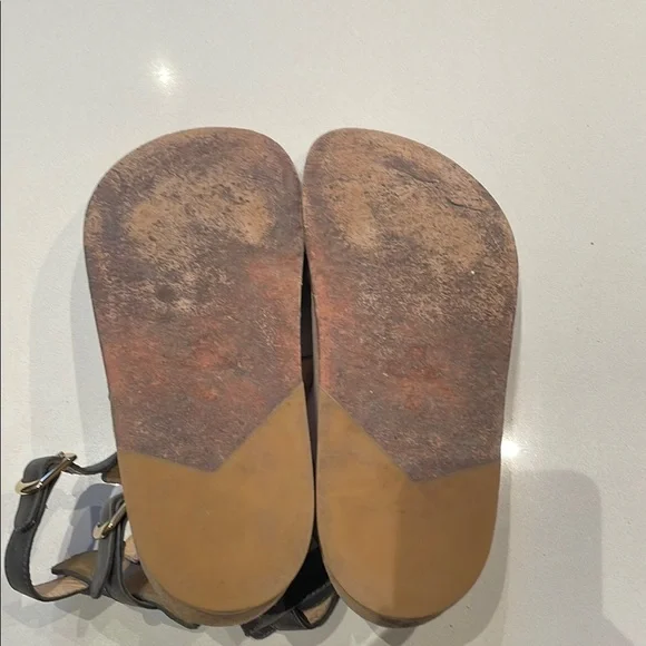 Vivienne Westwood Leather Gladiator Sandals, Charcoal. Size 8.5 - Picture 6 of 11